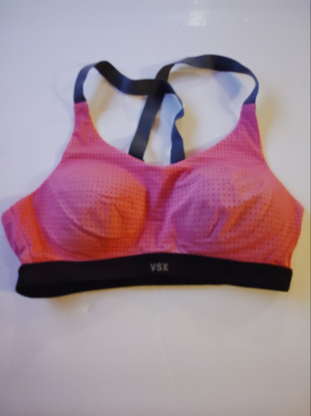 VSX Pink Performance Sports Bra with Black Band